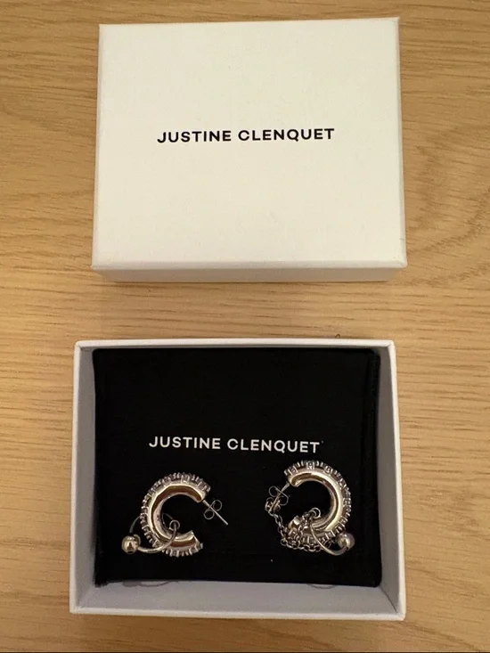Justine Clenquet Silver Penny Earrings - Picture 3 of 3